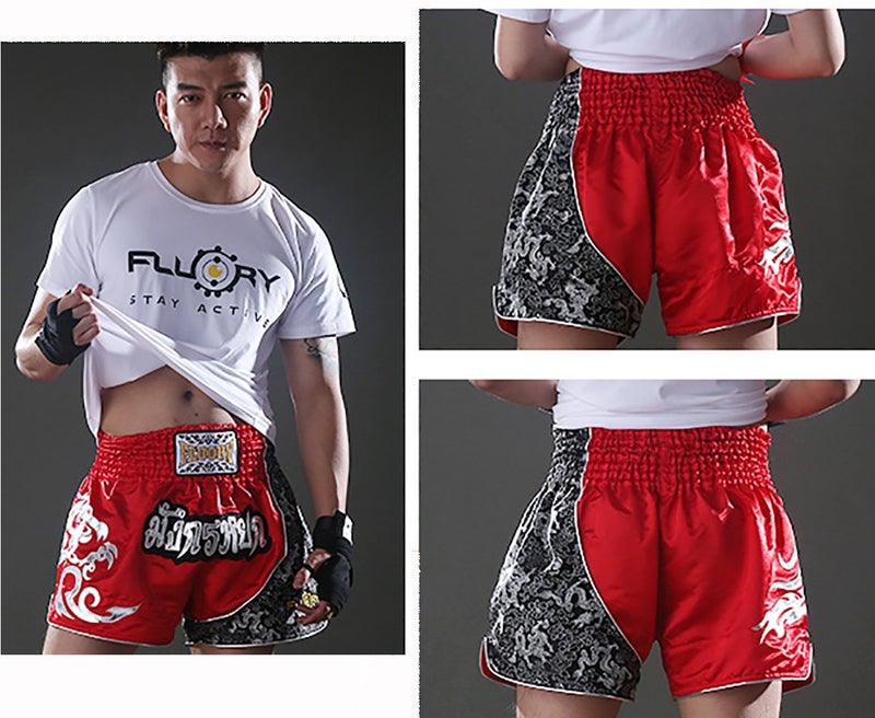 FLUORY Muay Thai Fight Shorts,MMA Shorts Clothing Training Cage Fighting Grappling Martial Arts Kickboxing Shorts Clothing - Image 5